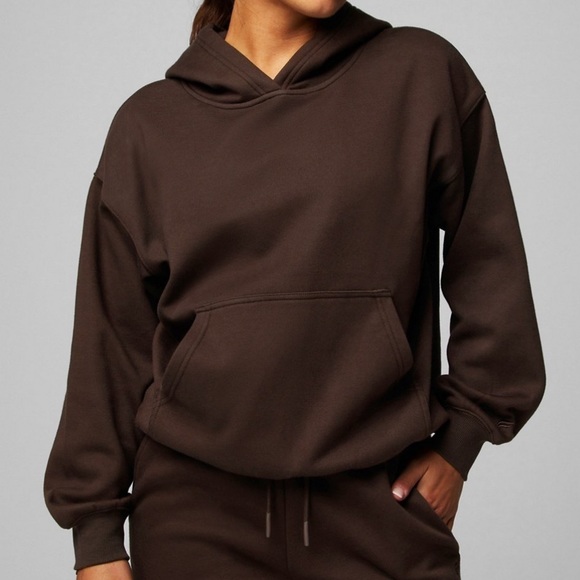 Fabletics Tops - Cacao Cozy Fleece Hoodie 🦋